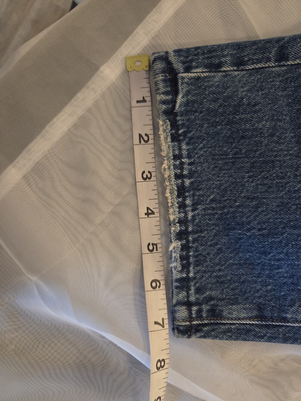 Good American Good Vintage High Rise Distressed Straight Leg Cotton Jeans, 8/29 - Picture 11 of 15